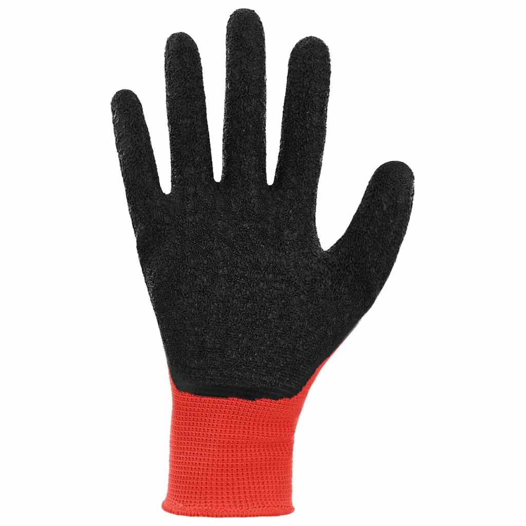 Werkhandschoenen 12 pcs Rood en Zwart 7 / S Latexcoating is nu te koop bij PeponiXL, paradijselijk wonen!
