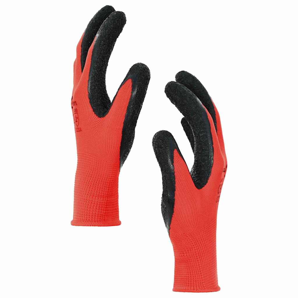 Werkhandschoenen 24 pcs Rood en Zwart 7 / S Latexcoating is nu te koop bij PeponiXL, paradijselijk wonen!