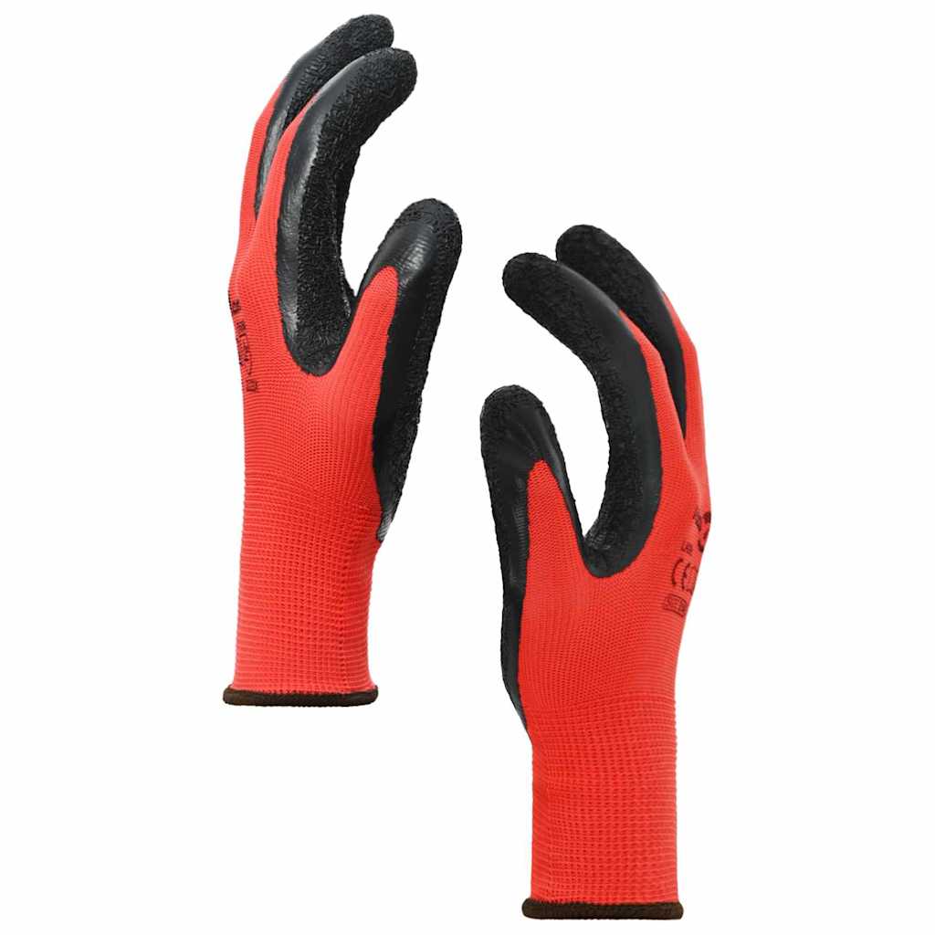 Werkhandschoenen 24 pcs Rood en Zwart 8 / m Latexcoating is nu te koop bij PeponiXL, paradijselijk wonen!