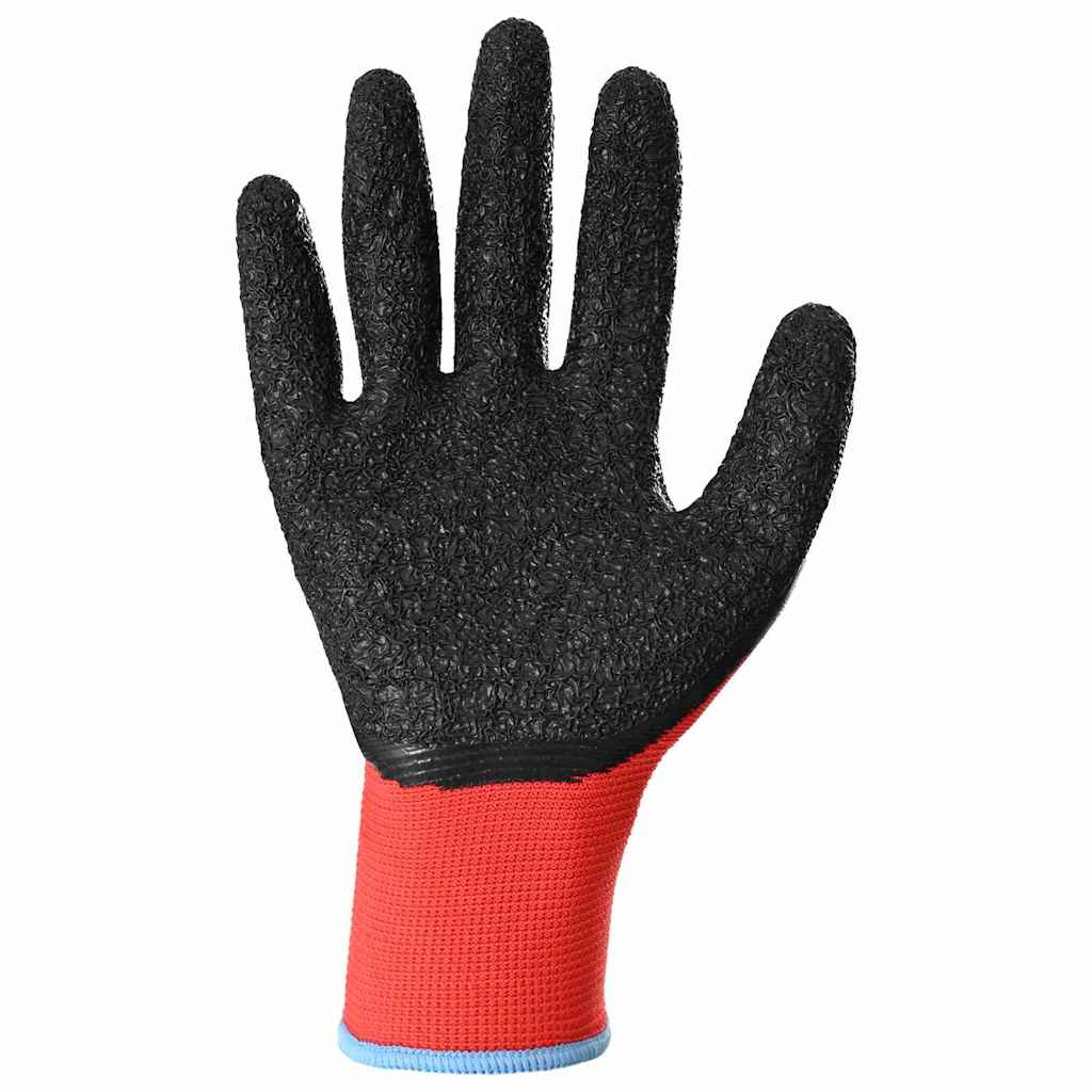 Werkhandschoenen 24 pcs Rood en Zwart 9 / l Latexcoating is nu te koop bij PeponiXL, paradijselijk wonen!