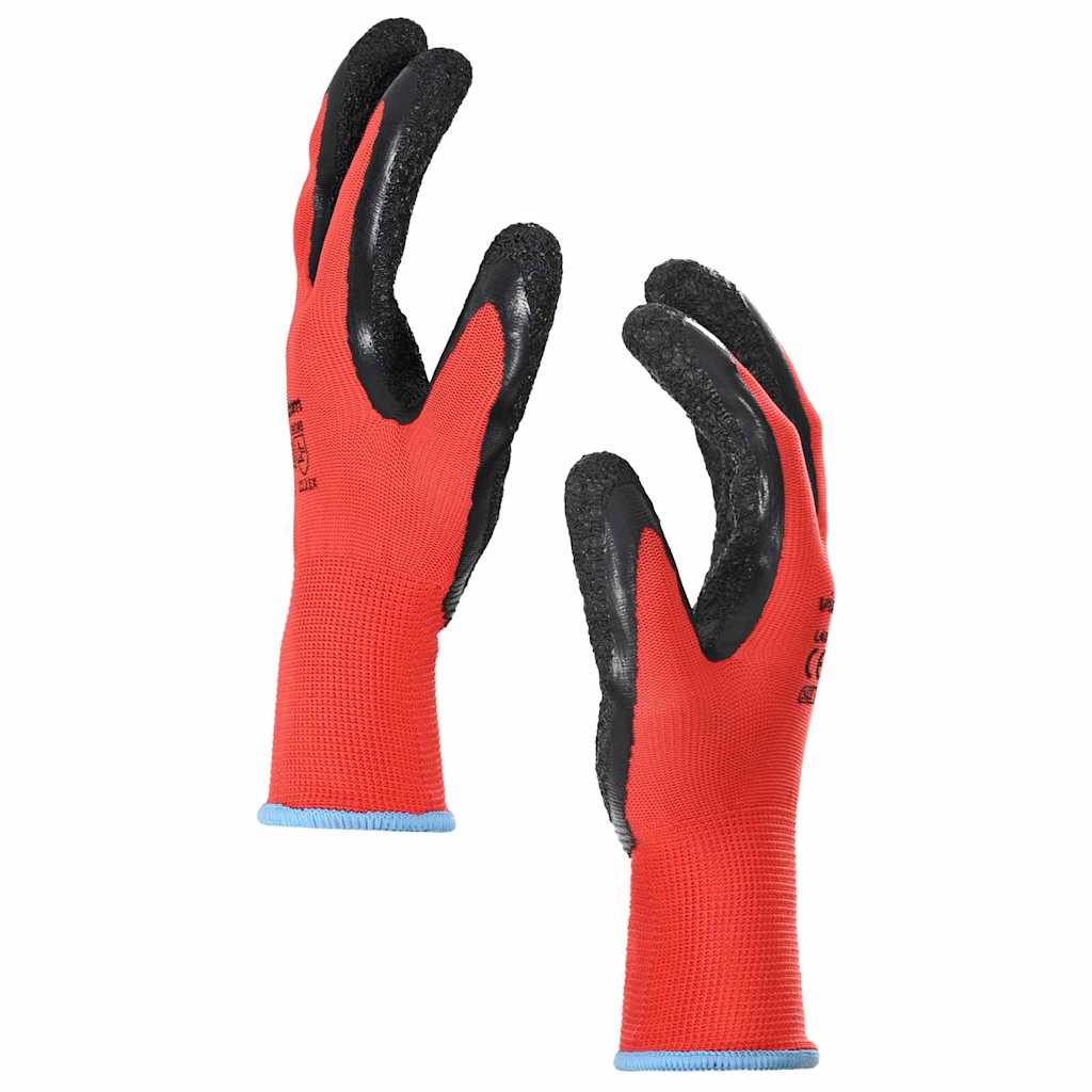 Werkhandschoenen 24 pcs Rood en Zwart 9 / l Latexcoating is nu te koop bij PeponiXL, paradijselijk wonen!