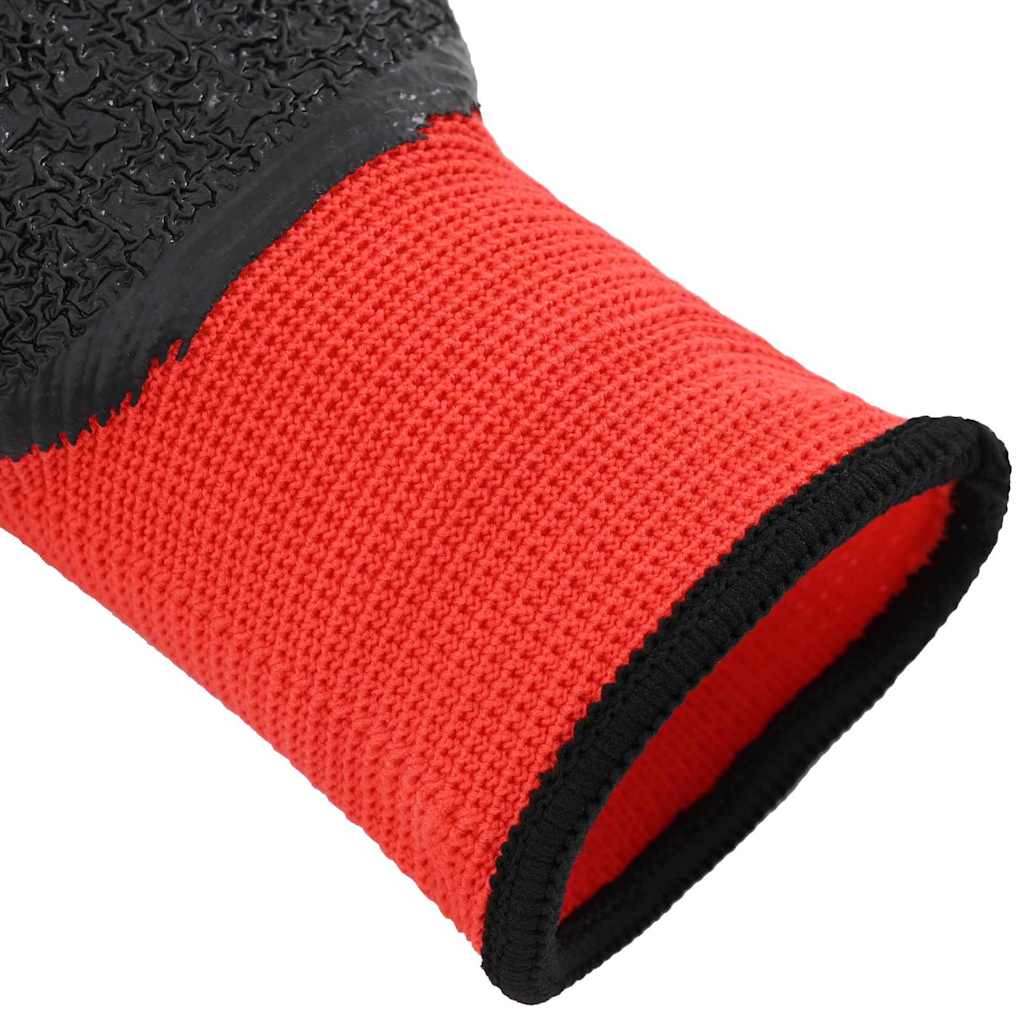 Werkhandschoenen 24 pcs Rood en Zwart 10 / xl Latexcoating is nu te koop bij PeponiXL, paradijselijk wonen!