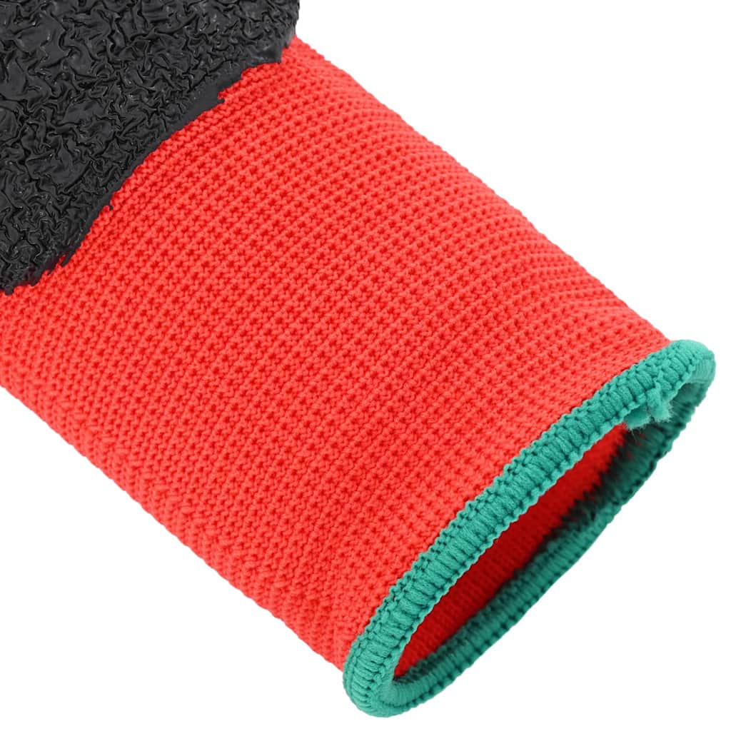 Werkhandschoenen 12 pcs Rood en Zwart 11 / XXL Latexcoating is nu te koop bij PeponiXL, paradijselijk wonen!