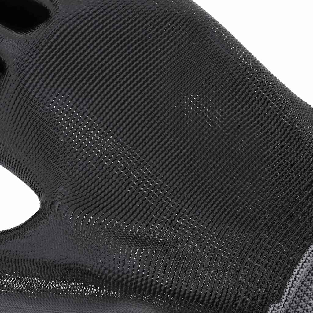 Werkhandschoenen 12 pcs Grijs en zwart 8 / m Polyester is nu te koop bij PeponiXL, paradijselijk wonen!