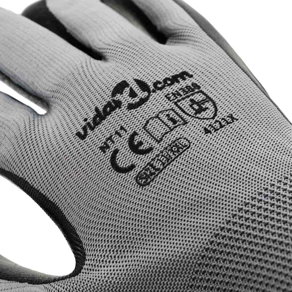 Werkhandschoenen 24 pcs Grijs en zwart 11 / XXL Polyester is nu te koop bij PeponiXL, paradijselijk wonen!