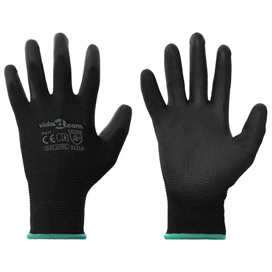 Werkhandschoenen 24 pcs Zwart 11 / XXL Polyester is nu te koop bij PeponiXL, paradijselijk wonen!
