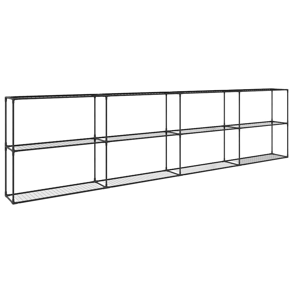 3-laags plantenstandaard Zwart 400 x 32 x 104 cm Staal is nu te koop bij PeponiXL, paradijselijk wonen!