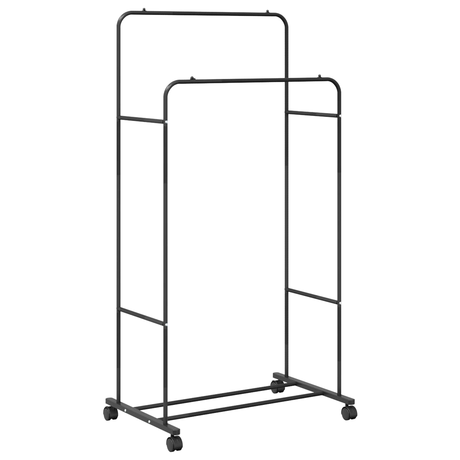 Kledingrek Effen Zwart 80 x 53 x 156 cm is nu te koop bij PeponiXL, paradijselijk wonen!