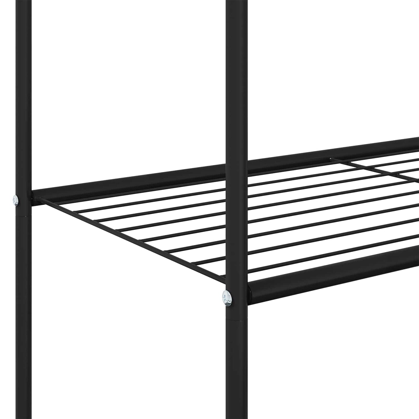Kledingrek met plank met wiel met opslag Zwart 80 x 53 x 156 cm is nu te koop bij PeponiXL, paradijselijk wonen!
