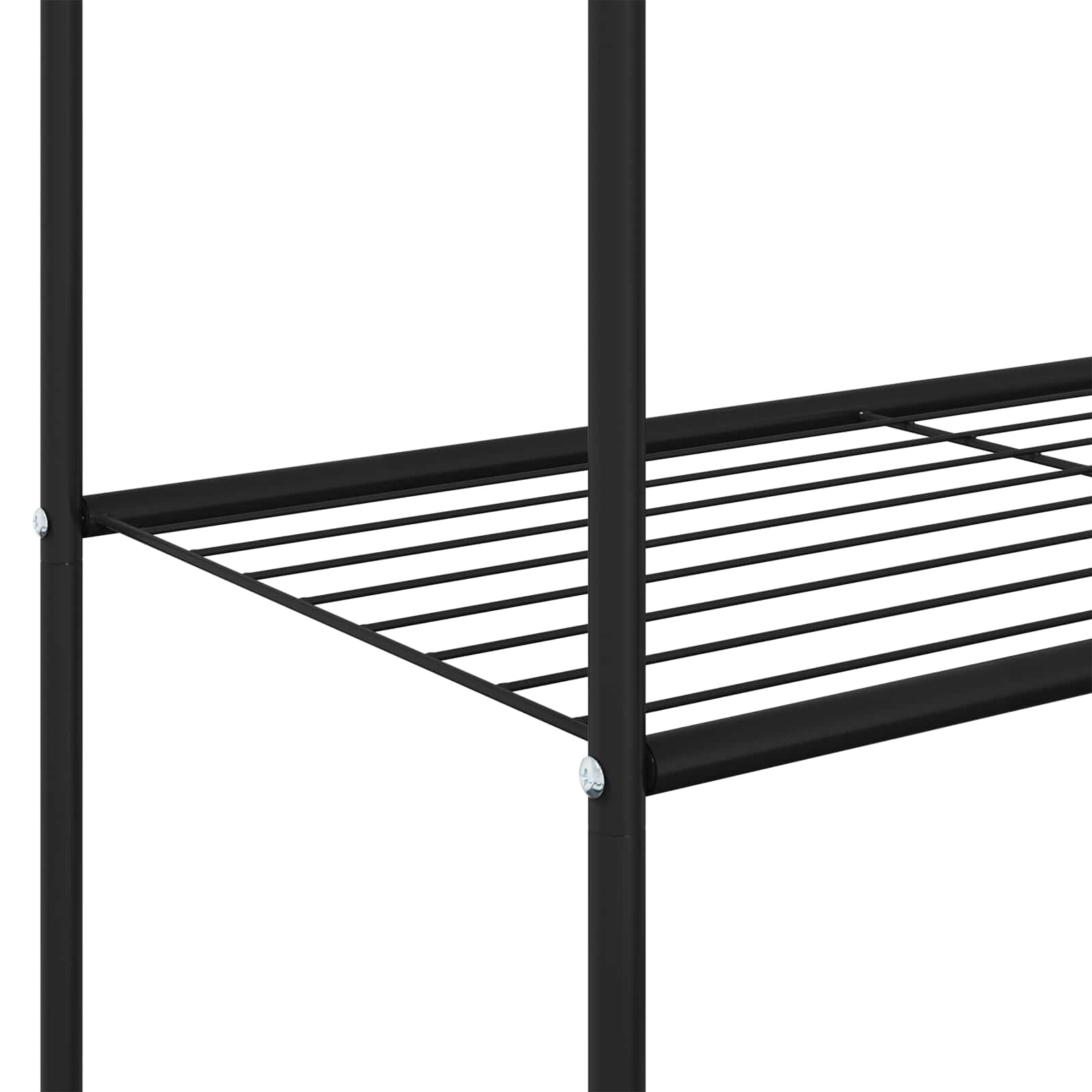 Kledingrek met plank met wiel met opslag Zwart 80 x 53 x 156 cm is nu te koop bij PeponiXL, paradijselijk wonen!