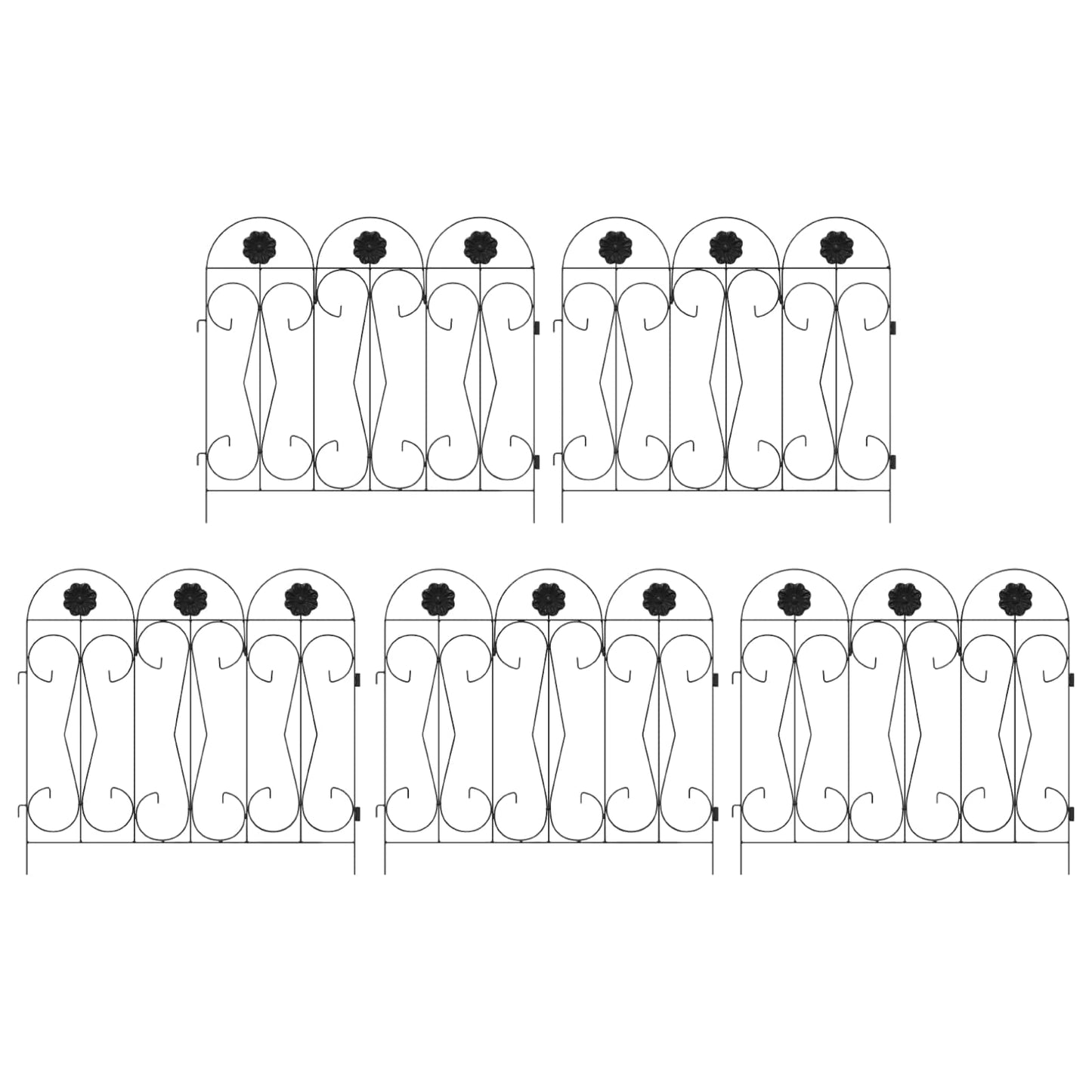 Tuinhek Latwerk Zwart 305,5 x 55,5 x 0,3 cm is nu te koop bij PeponiXL, paradijselijk wonen!