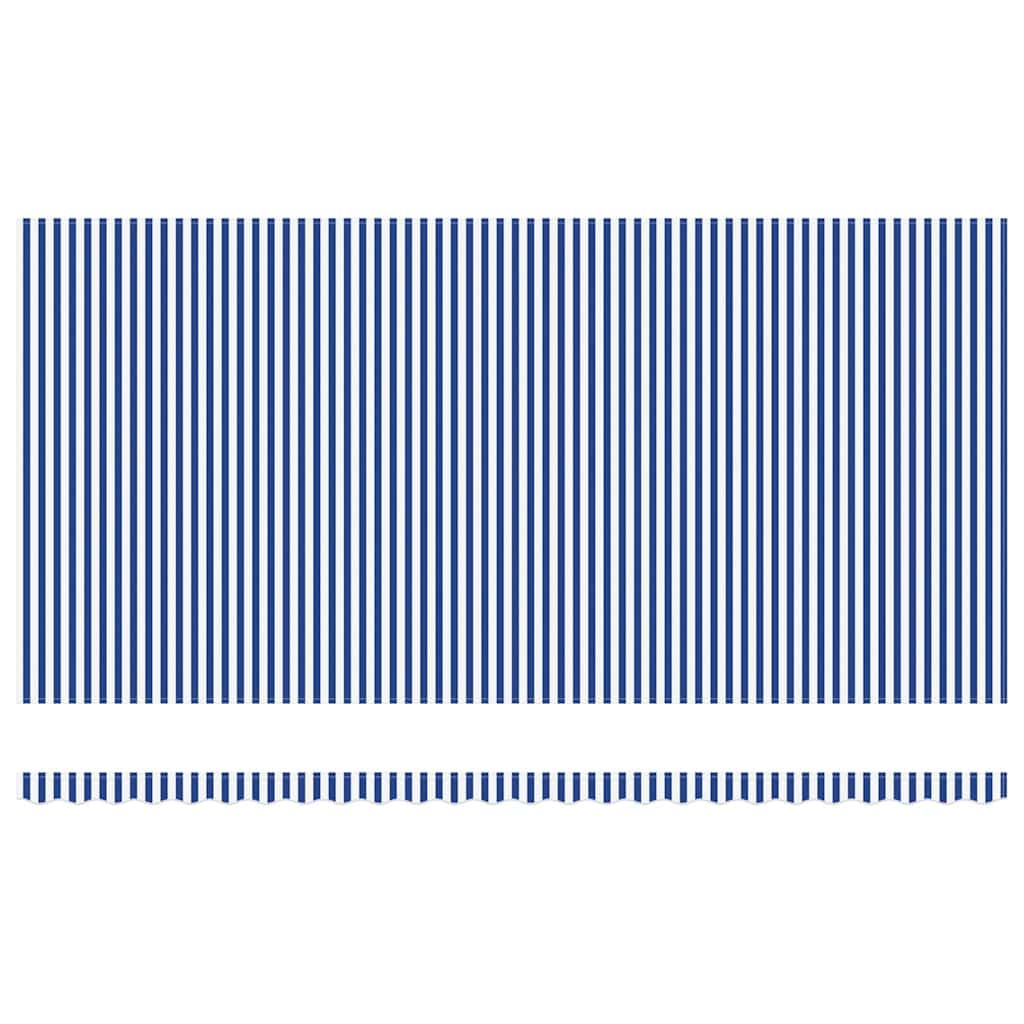 Inklapbaar Zonnescherm Blauw en Wit 600 × 300 cm is nu te koop bij PeponiXL, paradijselijk wonen!