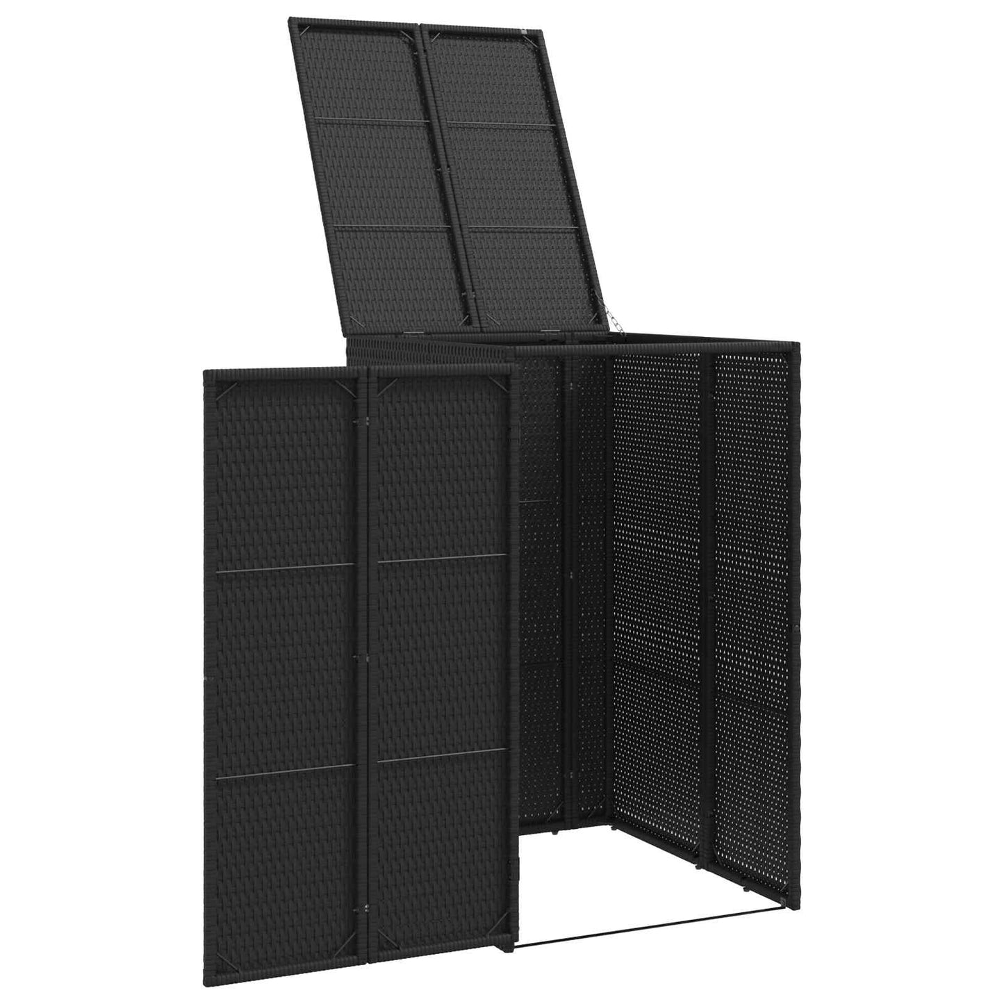 Afvalbak Box Zwart 65 x 80 x 115 cm Polyetheen is nu te koop bij PeponiXL, paradijselijk wonen!