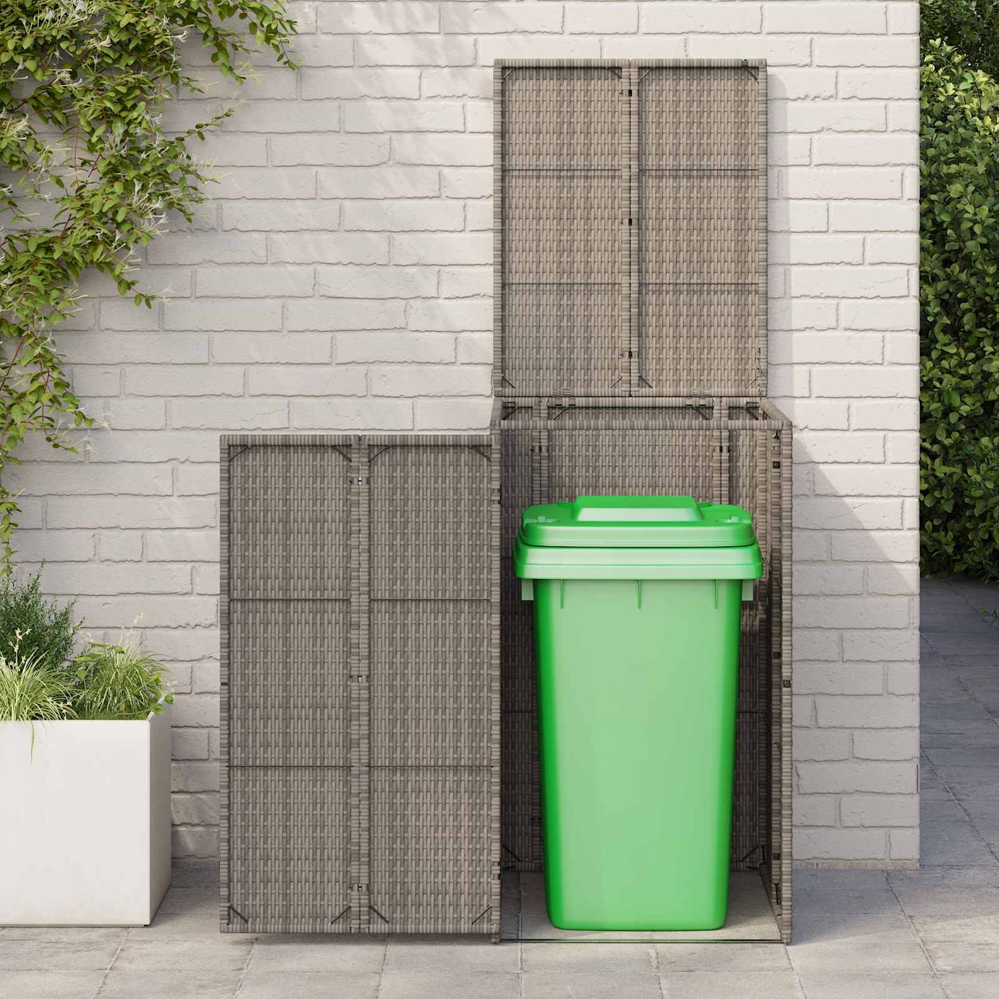 Afvalbak Box Grijs 65 x 80 x 115 cm Polyetheen is nu te koop bij PeponiXL, paradijselijk wonen!