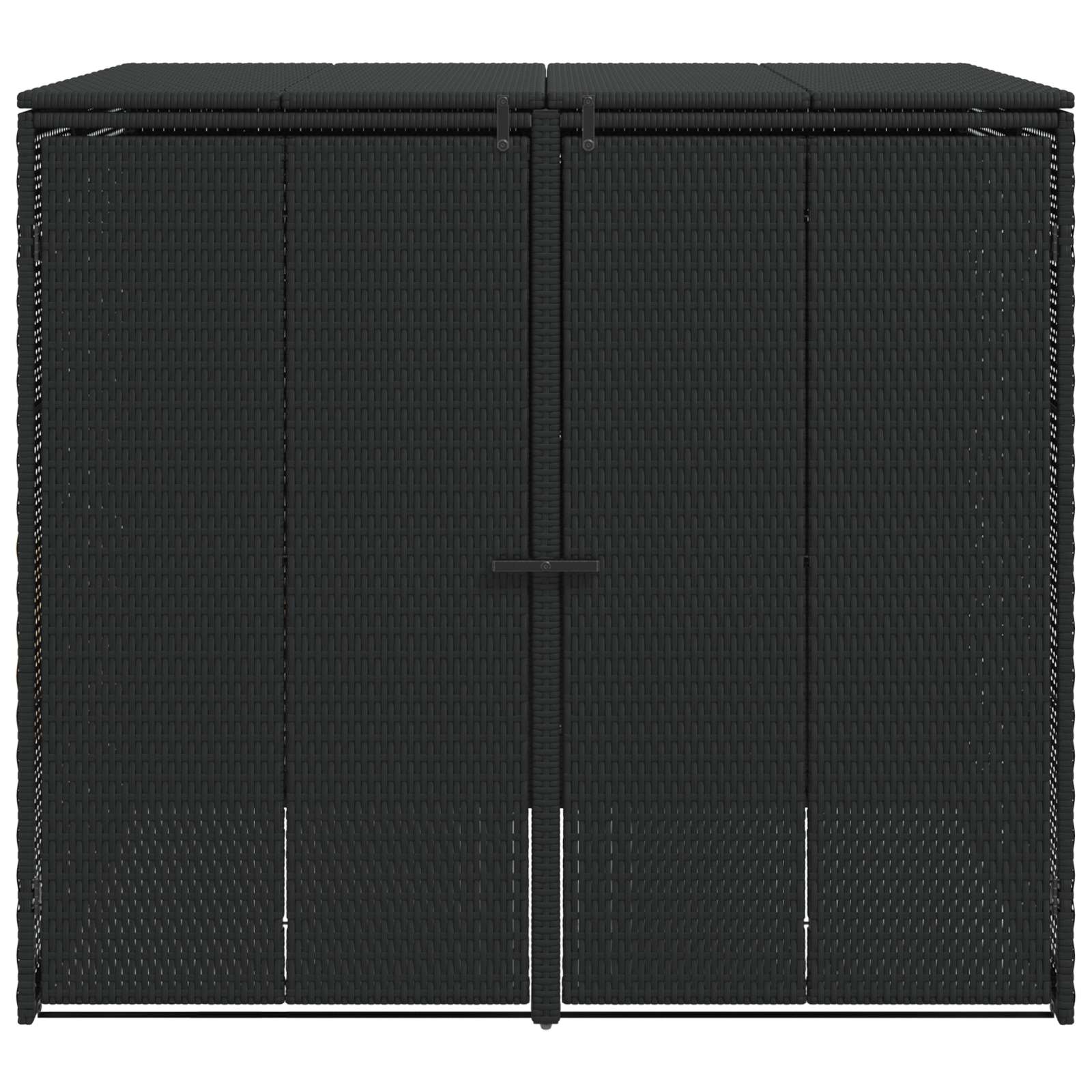 Afvalbak Box 2 pcs Zwart 65 x 80 x 115 cm Polyetheen is nu te koop bij PeponiXL, paradijselijk wonen!