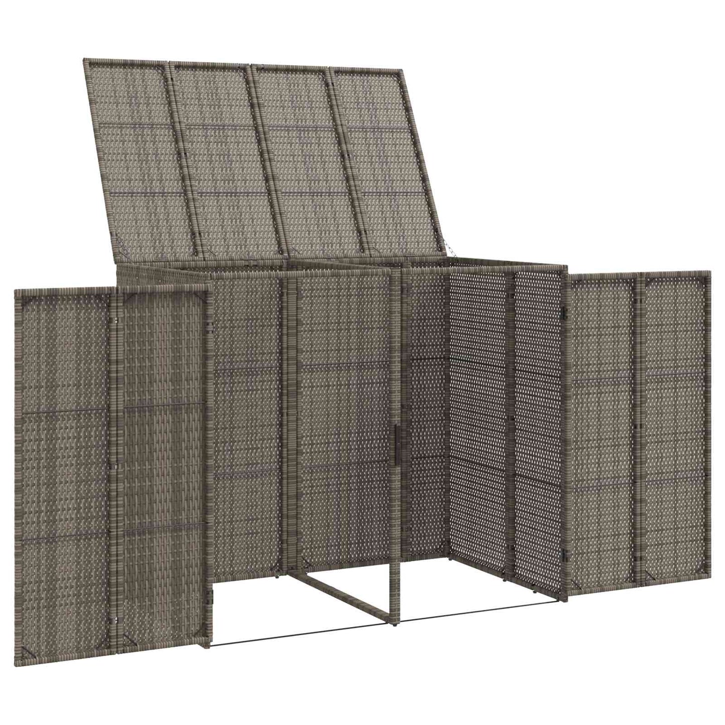 Afvalbak Box 2 pcs Grijs 130 x 80 x 115 cm Polyetheen is nu te koop bij PeponiXL, paradijselijk wonen!