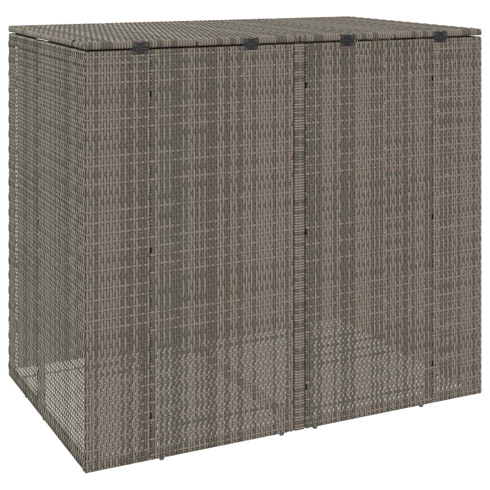 Afvalbak Box 2 pcs Grijs 130 x 80 x 115 cm Polyetheen is nu te koop bij PeponiXL, paradijselijk wonen!