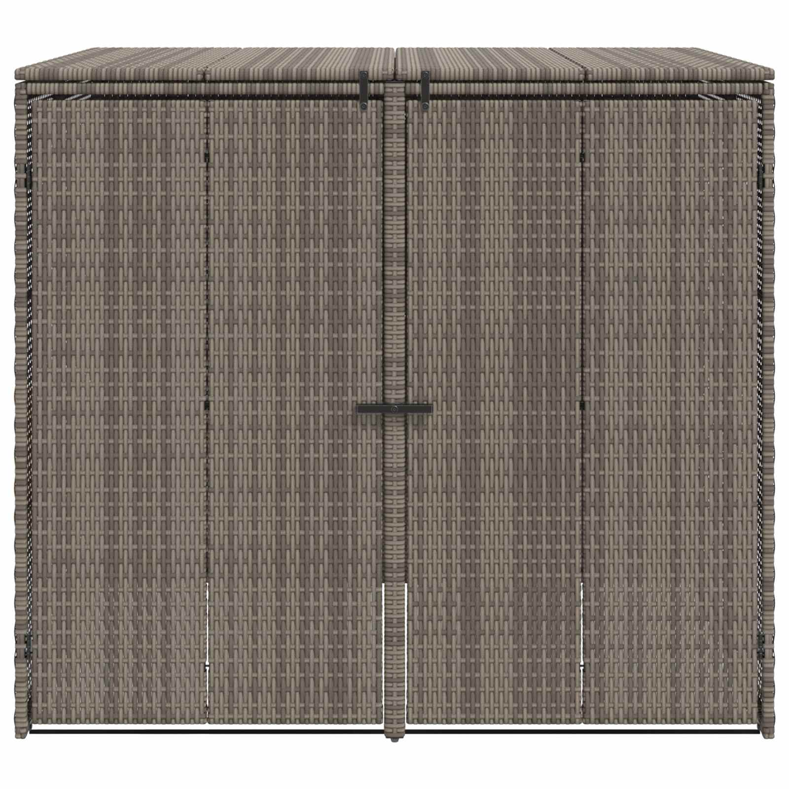 Afvalbak Box 2 pcs Grijs 130 x 80 x 115 cm Polyetheen is nu te koop bij PeponiXL, paradijselijk wonen!