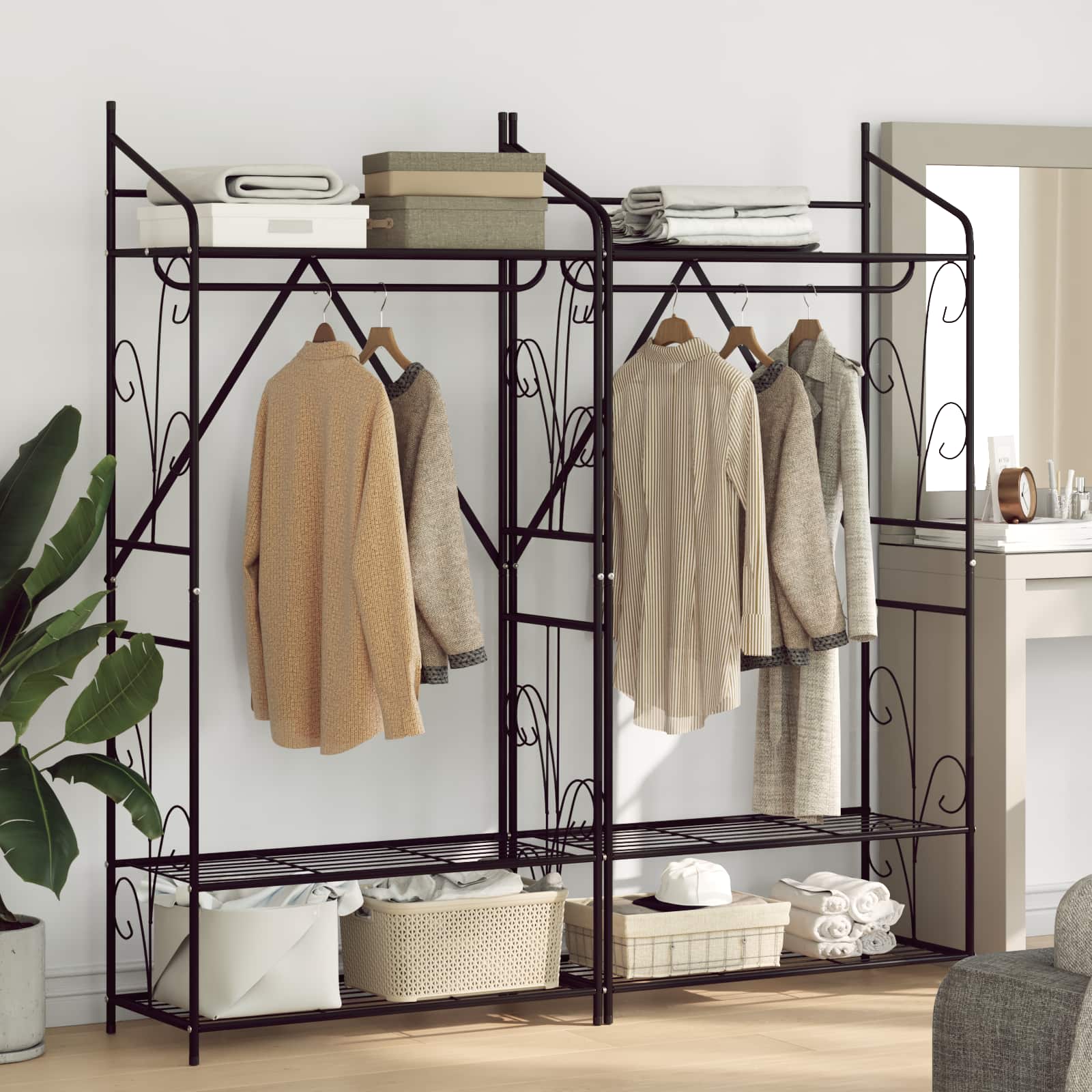 Open Kledingkast Effen 2 pcs 78 x 36 x 158 cm is nu te koop bij PeponiXL, paradijselijk wonen!