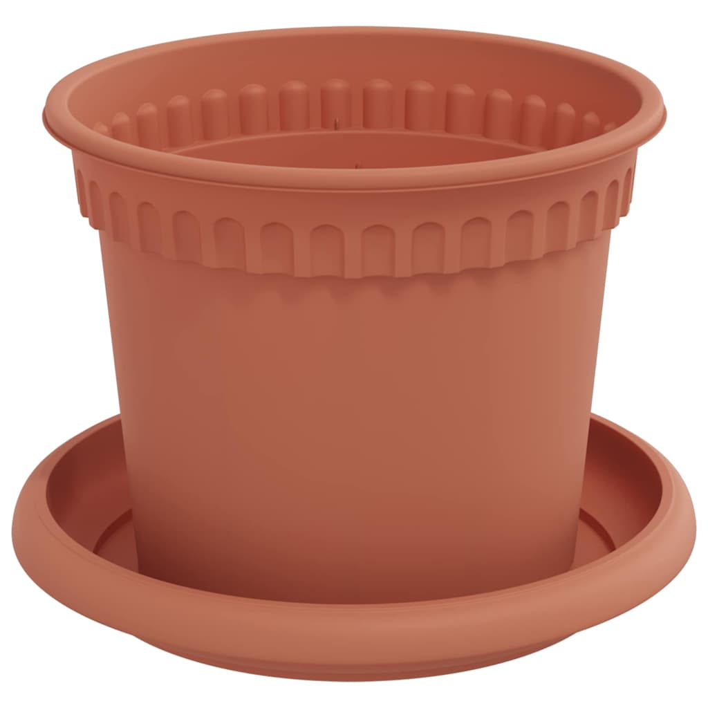 Plantenpotten 24 pcs Baksteenrood Ø 12,5 x 10 cm Kunststof is nu te koop bij PeponiXL, paradijselijk wonen!