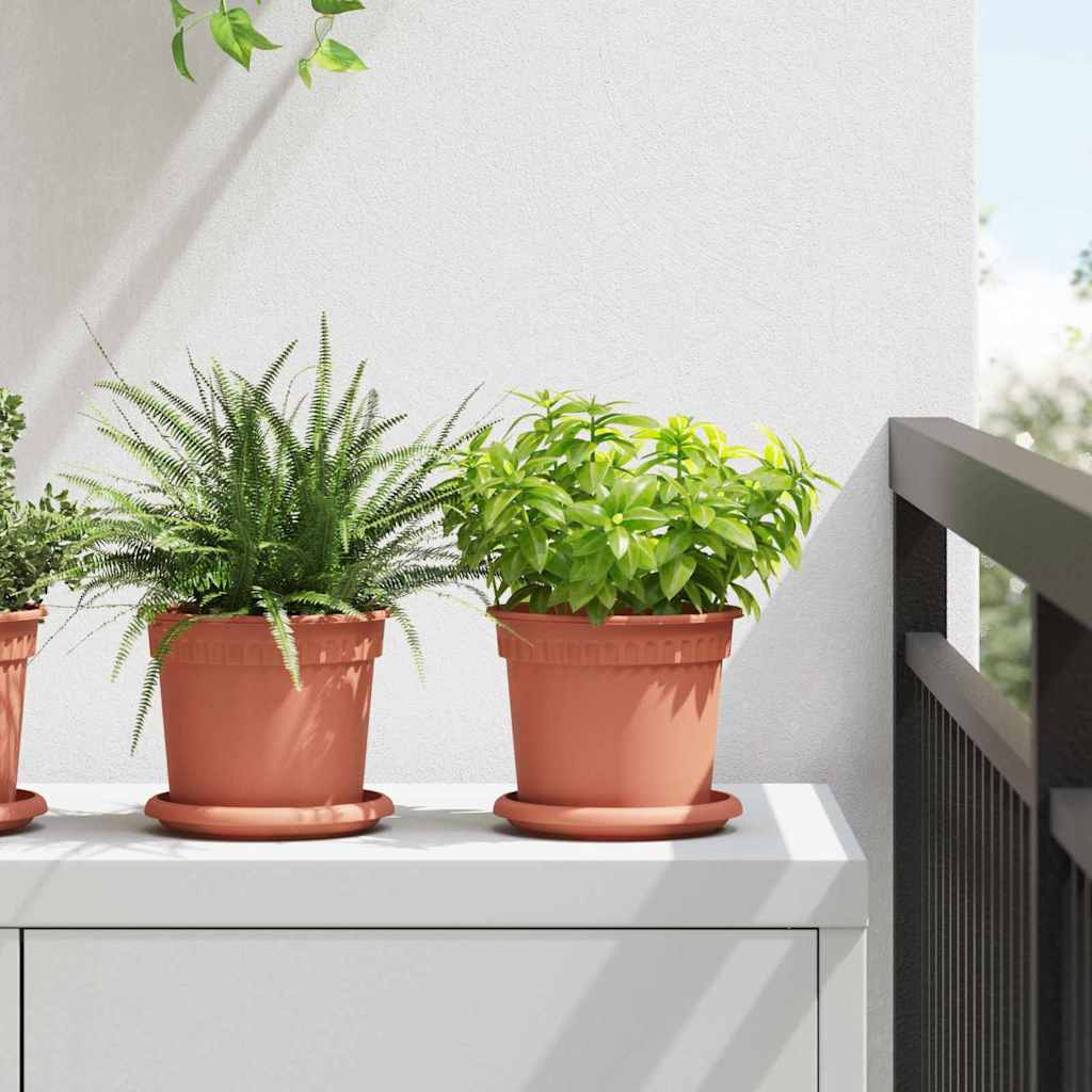 Plantenpotten 24 pcs Baksteenrood Ø 15 x 12 cm Kunststof is nu te koop bij PeponiXL, paradijselijk wonen!