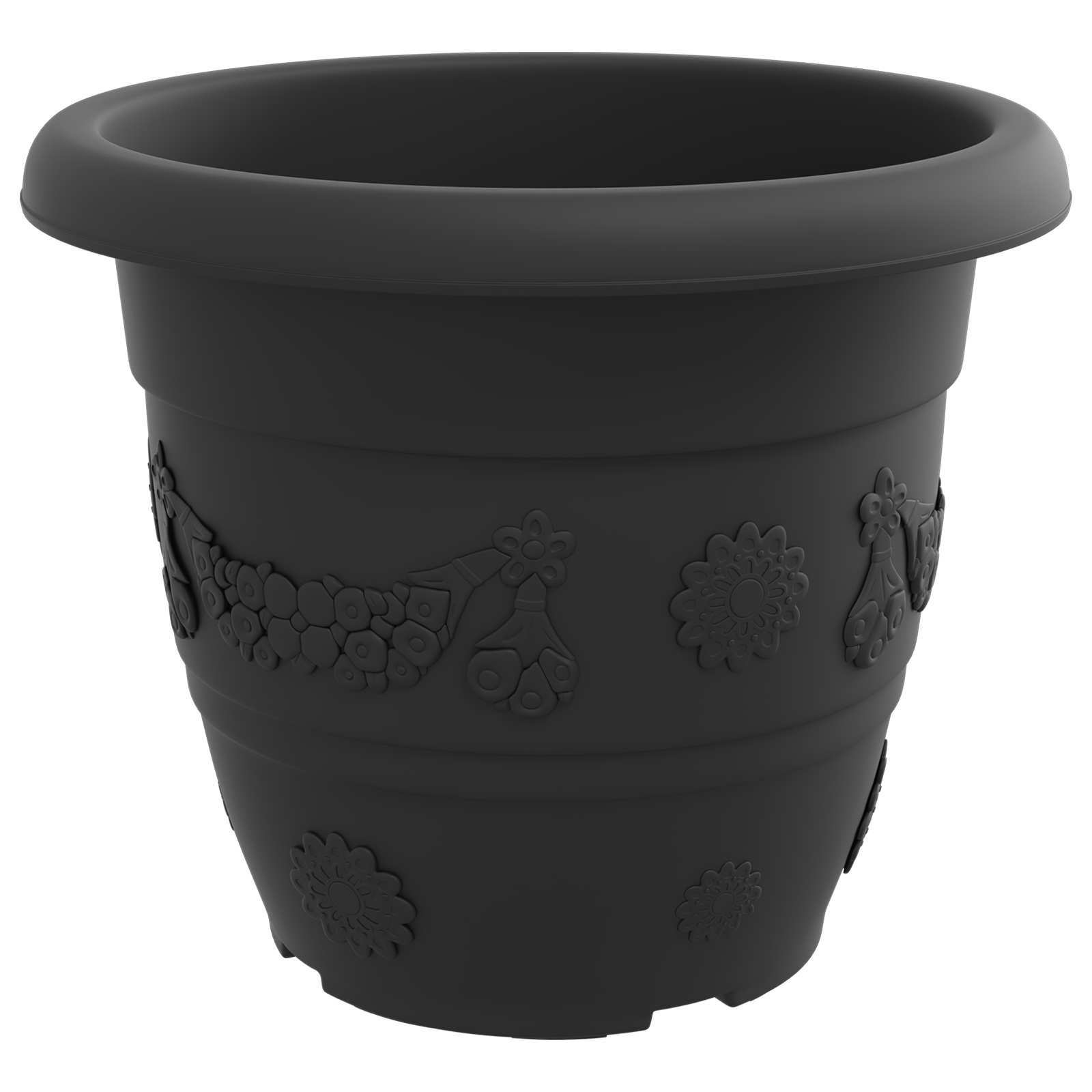 Plantenpotten 6 pcs Zwart Ø 34 x 28 cm Kunststof is nu te koop bij PeponiXL, paradijselijk wonen!