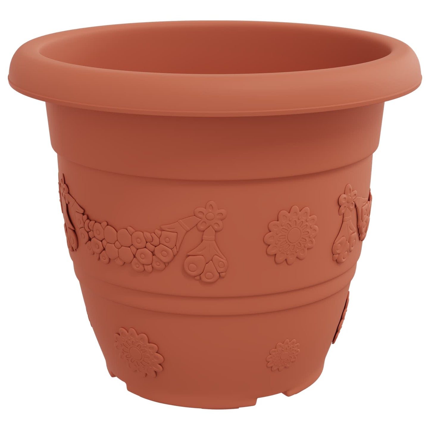 Plantenpotten 24 pcs Baksteenrood Ø 34 x 28 cm Kunststof is nu te koop bij PeponiXL, paradijselijk wonen!