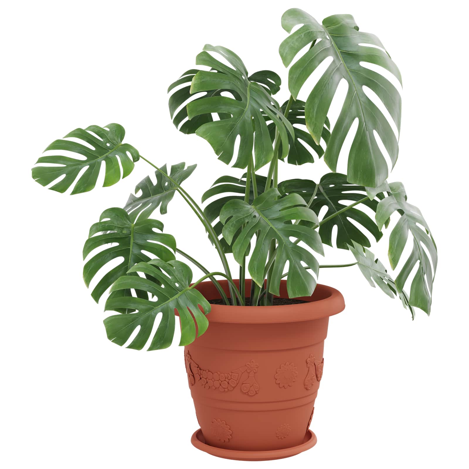 Plantenpotten 24 pcs Baksteenrood Ø 39 x 32 cm Kunststof is nu te koop bij PeponiXL, paradijselijk wonen!
