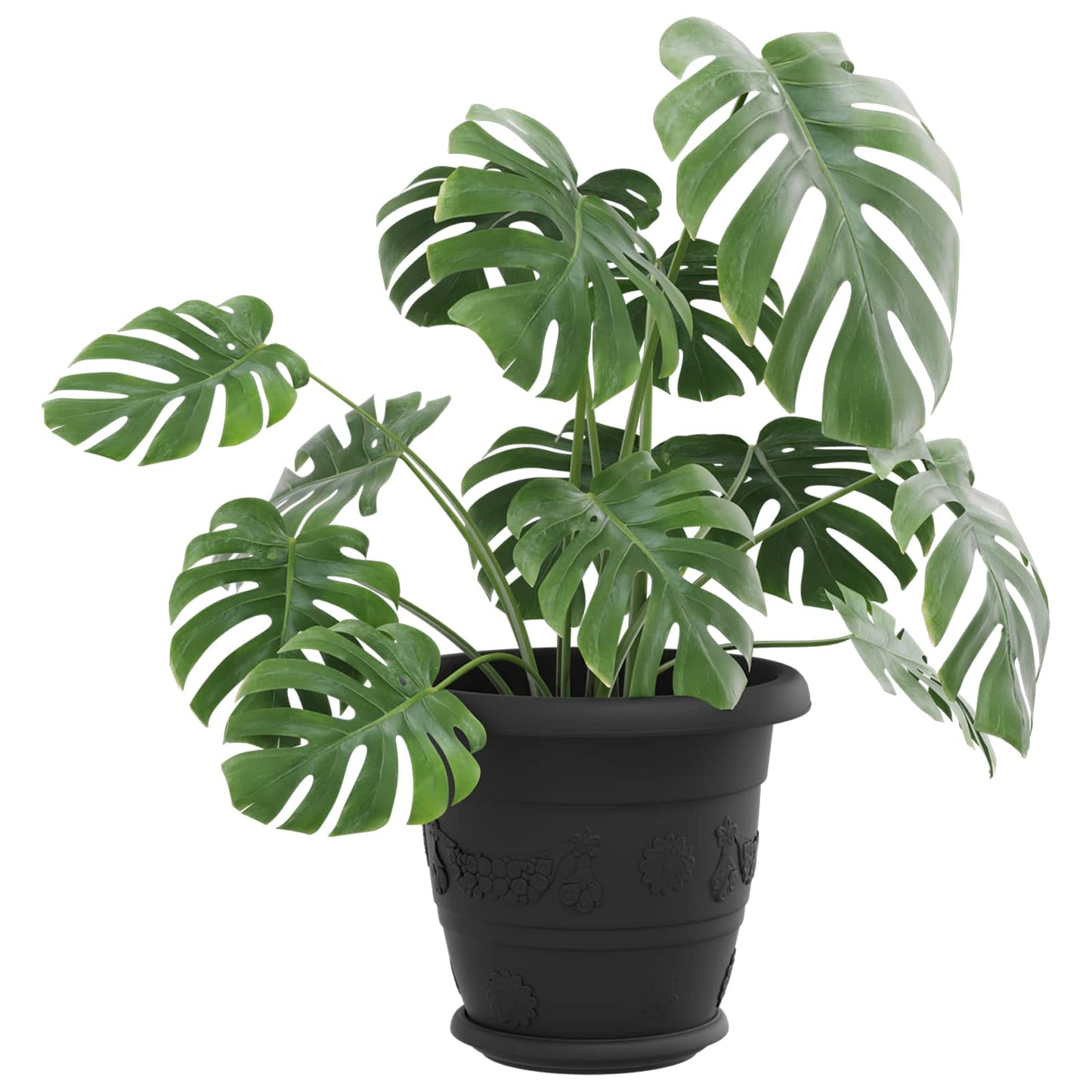 Plantenpotten 24 pcs Zwart Ø 22 x 18 cm Kunststof is nu te koop bij PeponiXL, paradijselijk wonen!