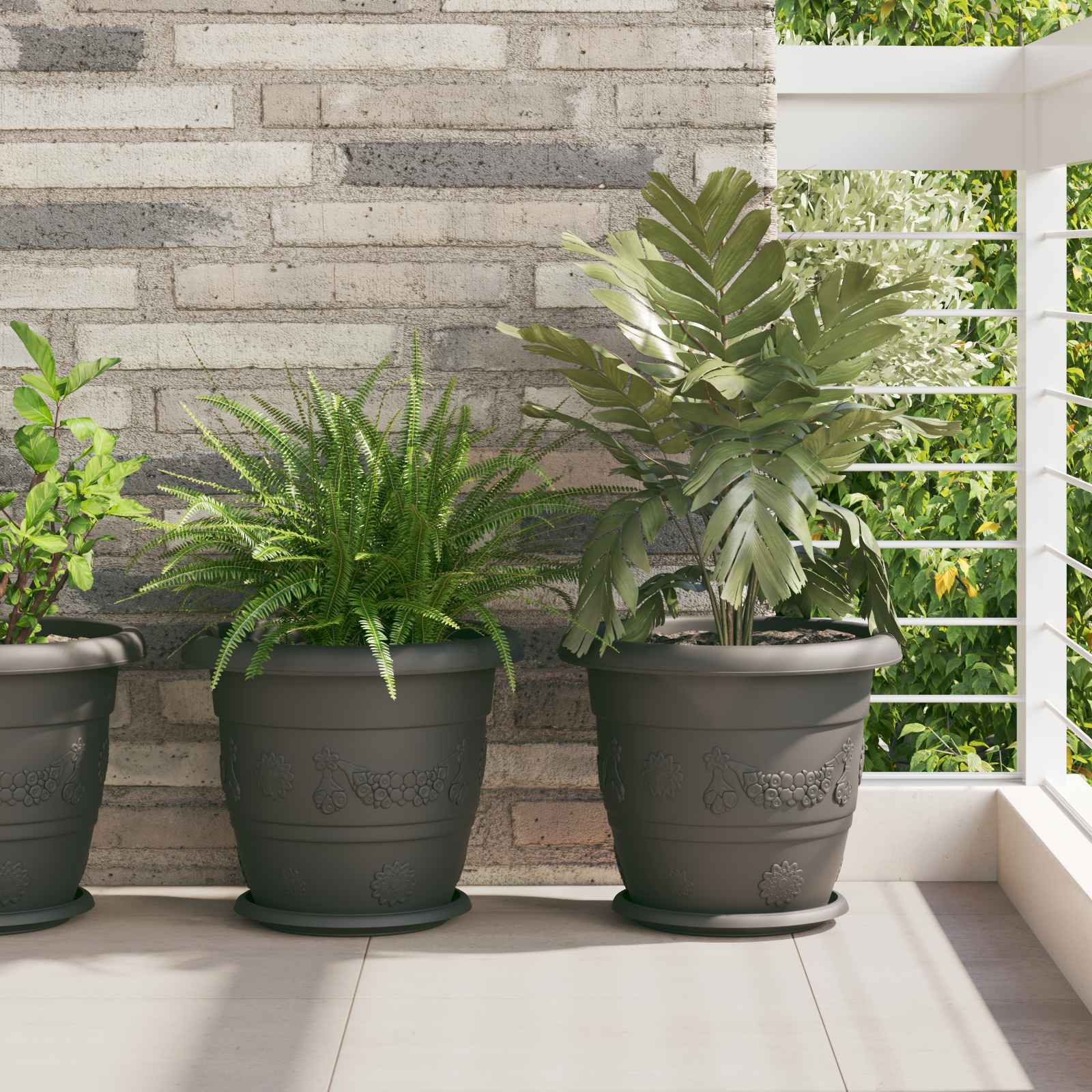 Plantenpotten 24 pcs Zwart Ø 34 x 28 cm Kunststof is nu te koop bij PeponiXL, paradijselijk wonen!
