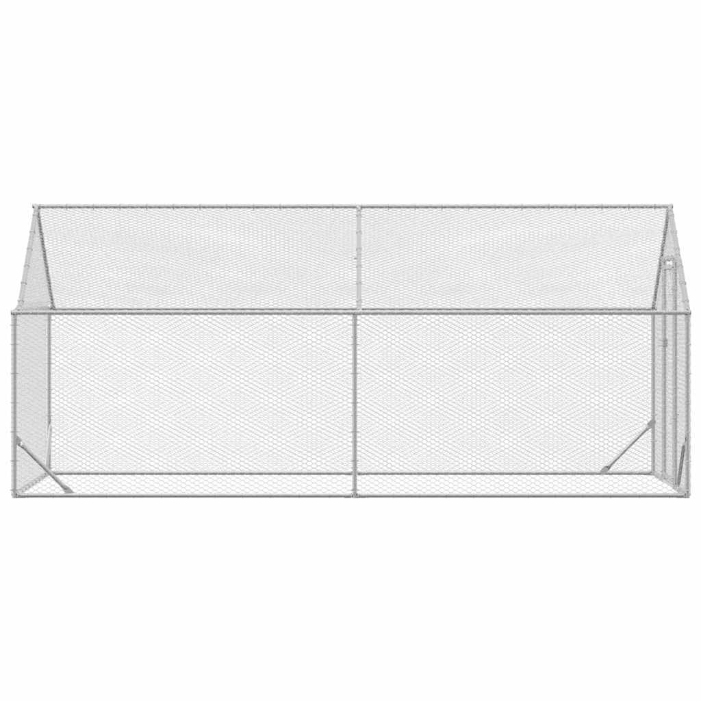 Kippenhok Zilver 400x170x177cm Gegalvaniseerd staal is nu te koop bij PeponiXL, paradijselijk wonen!