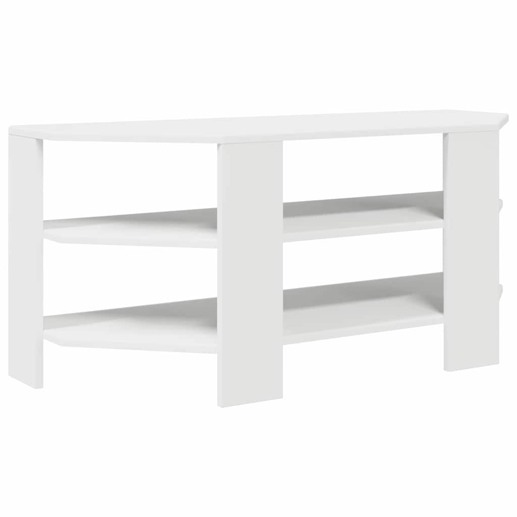 HoekTVKast Wit 102x40,5x45cm Bewerkt hout is nu te koop bij PeponiXL, paradijselijk wonen!