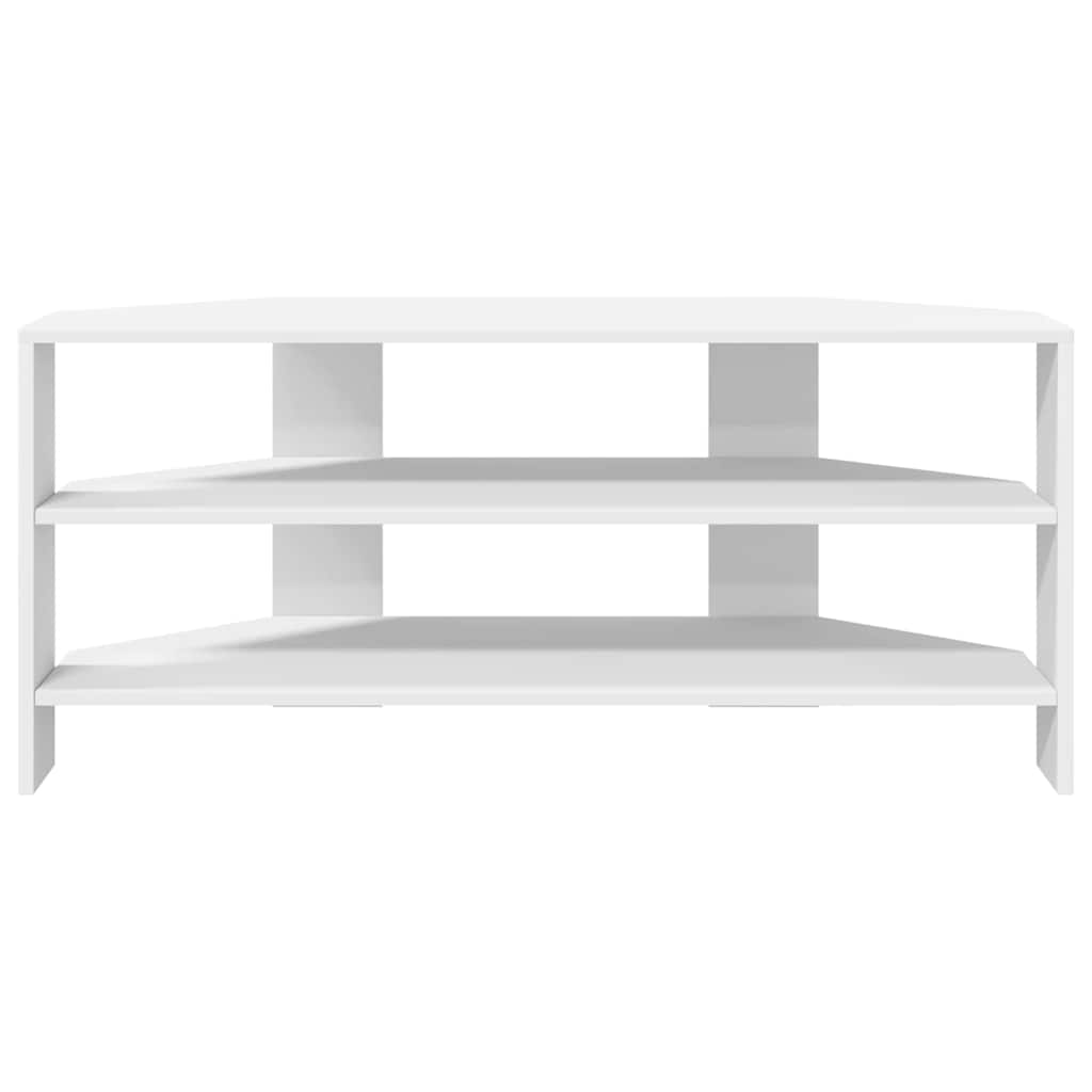 HoekTVKast Wit 102x40,5x45cm Bewerkt hout is nu te koop bij PeponiXL, paradijselijk wonen!