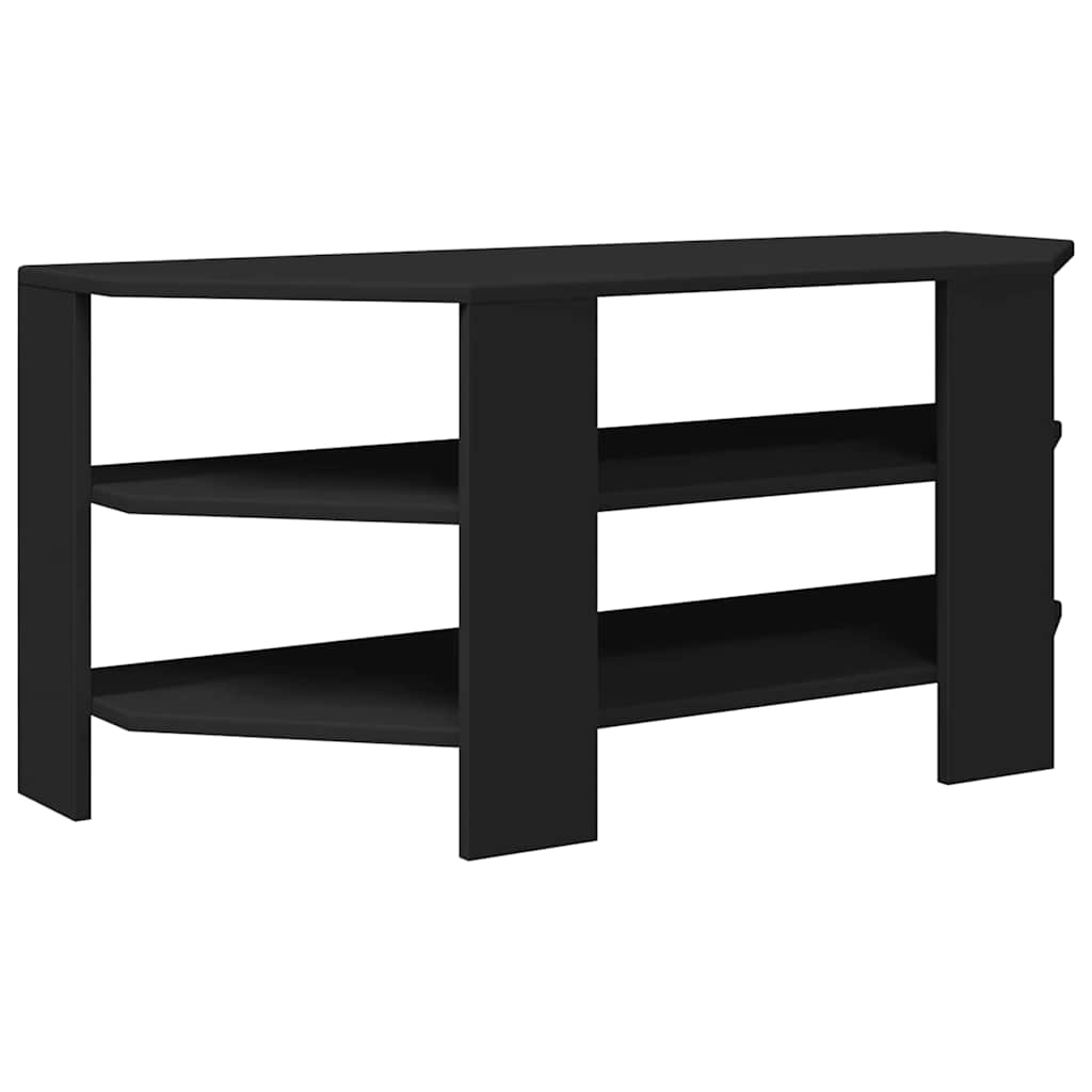 HoekTVKast Zwart 102x40,5x45cm Bewerkt hout is nu te koop bij PeponiXL, paradijselijk wonen!