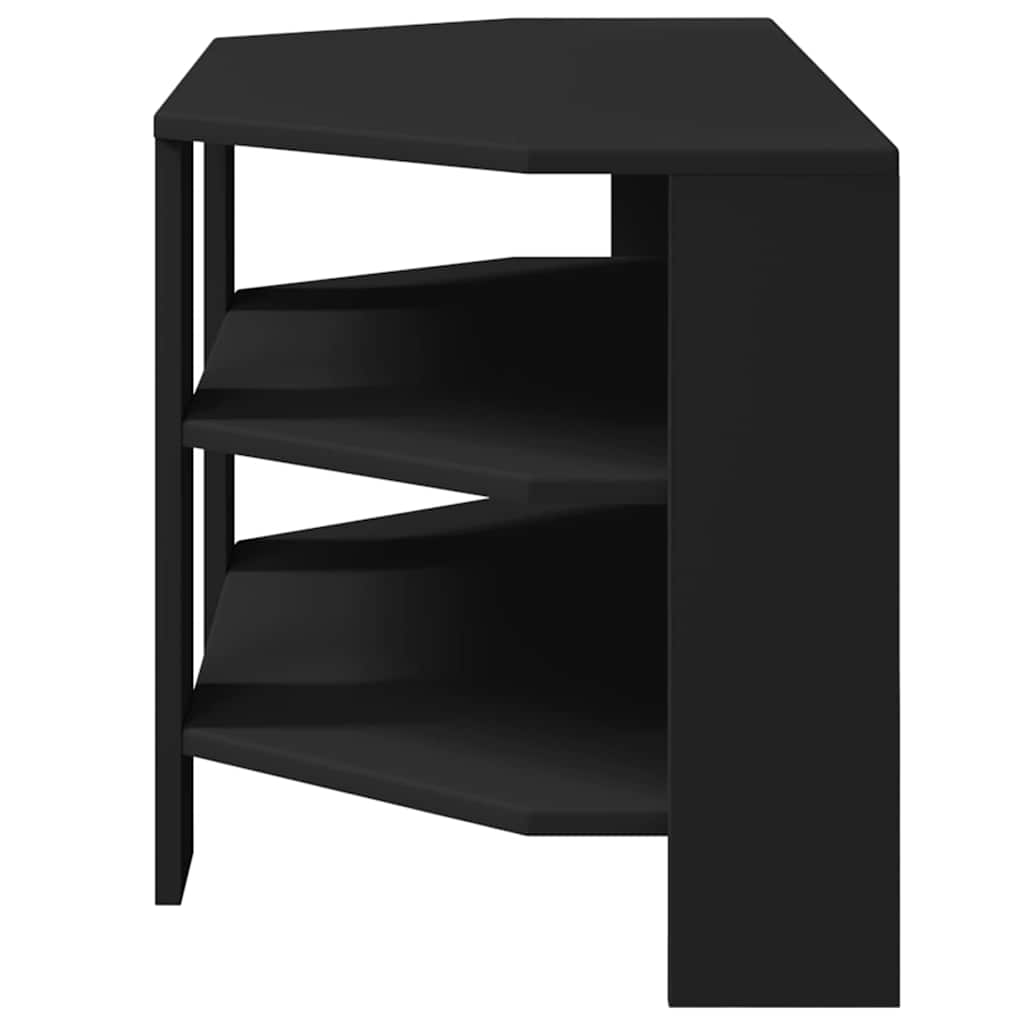 HoekTVKast Zwart 102x40,5x45cm Bewerkt hout is nu te koop bij PeponiXL, paradijselijk wonen!