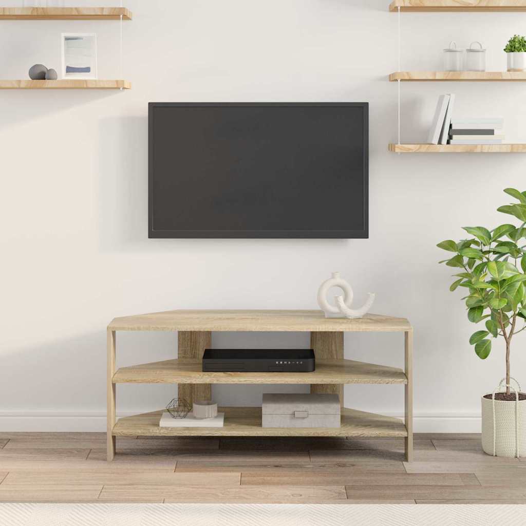 HoekTVKast Sonoma Eiken 102x40,5x45cm Bewerkt hout is nu te koop bij PeponiXL, paradijselijk wonen!