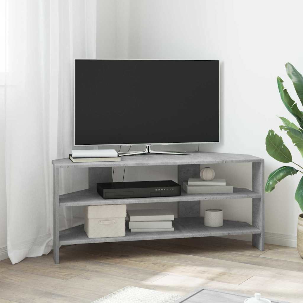 HoekTVKast Beton Grijs 102x40,5x45cm Bewerkt hout is nu te koop bij PeponiXL, paradijselijk wonen!