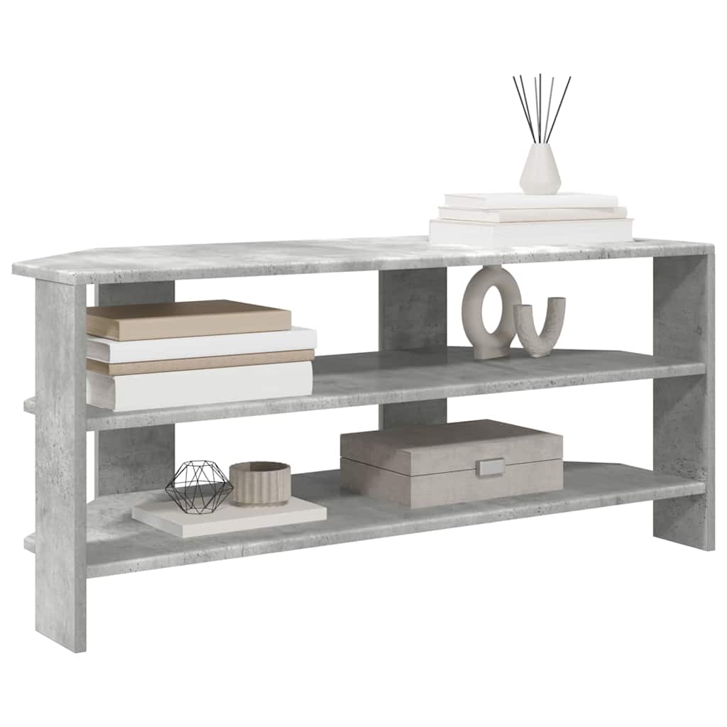 HoekTVKast Beton Grijs 102x40,5x45cm Bewerkt hout is nu te koop bij PeponiXL, paradijselijk wonen!