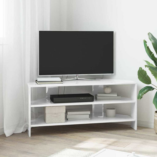 HoekTVKast Hoogglans Wit 102x40,5x45cm Bewerkt hout is nu te koop bij PeponiXL, paradijselijk wonen!