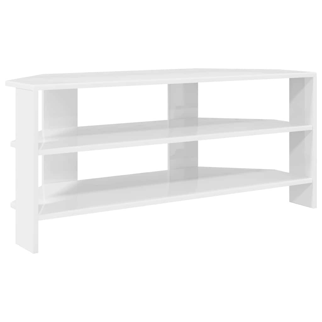 HoekTVKast Hoogglans Wit 102x40,5x45cm Bewerkt hout is nu te koop bij PeponiXL, paradijselijk wonen!