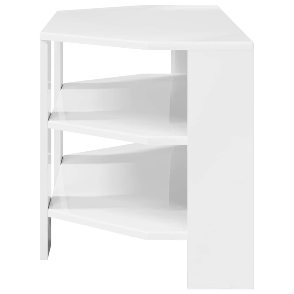 HoekTVKast Hoogglans Wit 102x40,5x45cm Bewerkt hout is nu te koop bij PeponiXL, paradijselijk wonen!