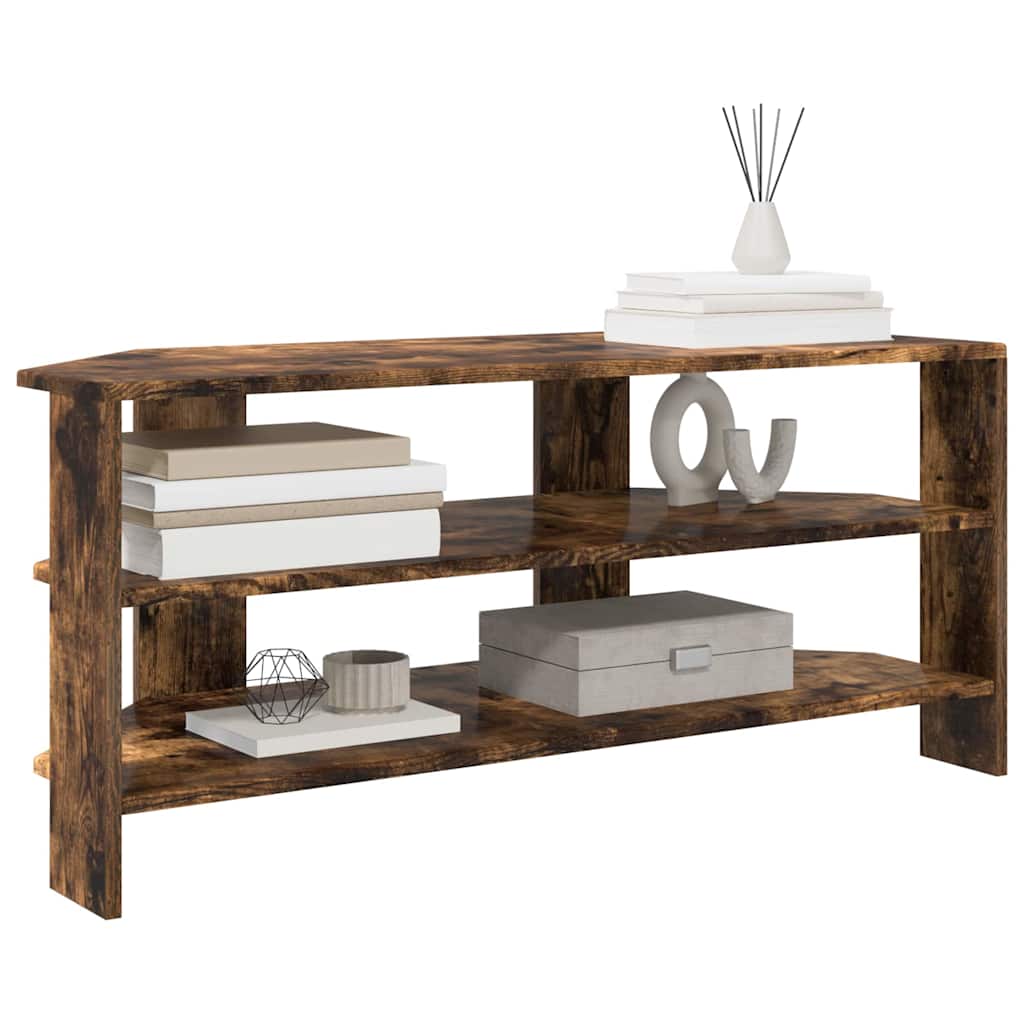 HoekTVKast Gerookt eiken 102x40,5x45cm Bewerkt hout is nu te koop bij PeponiXL, paradijselijk wonen!