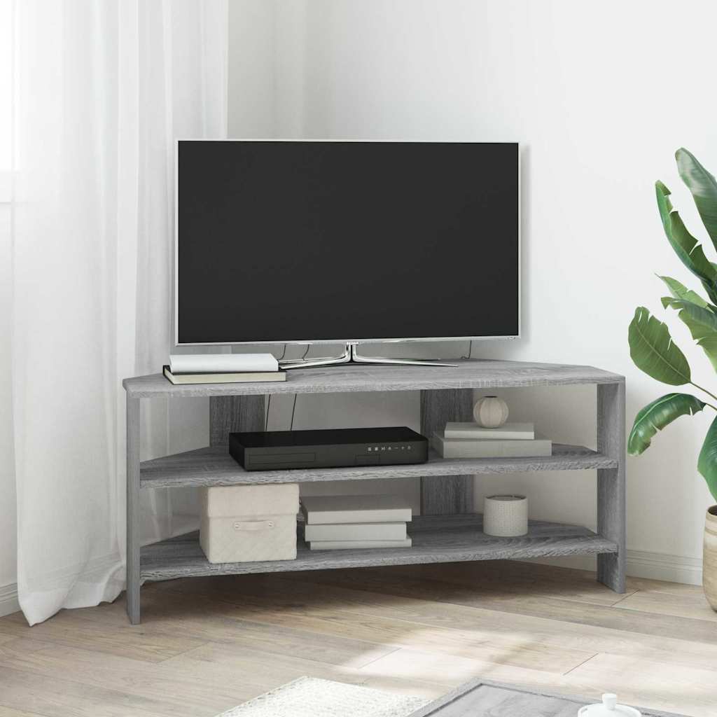 HoekTVKast Grijs Sonoma 102x40,5x45cm Bewerkt hout is nu te koop bij PeponiXL, paradijselijk wonen!