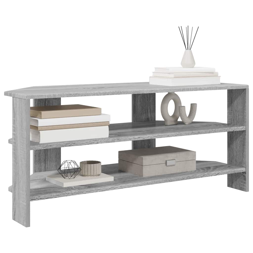 HoekTVKast Grijs Sonoma 102x40,5x45cm Bewerkt hout is nu te koop bij PeponiXL, paradijselijk wonen!