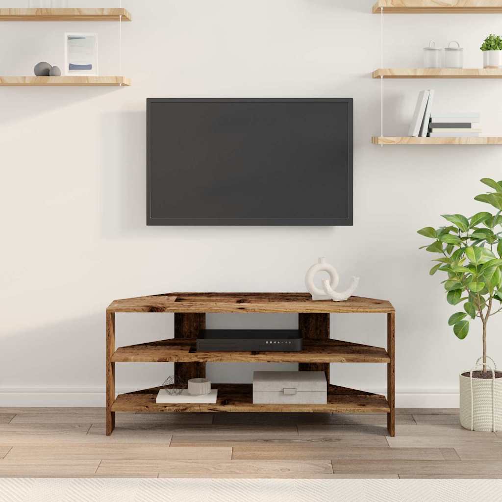 HoekTVKast Oud Hout 102x40,5x45cm Bewerkt hout is nu te koop bij PeponiXL, paradijselijk wonen!