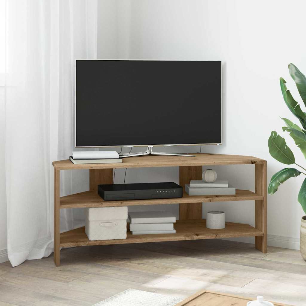 HoekTVKast Artisan Eiken 102x40,5x45cm Bewerkt hout is nu te koop bij PeponiXL, paradijselijk wonen!
