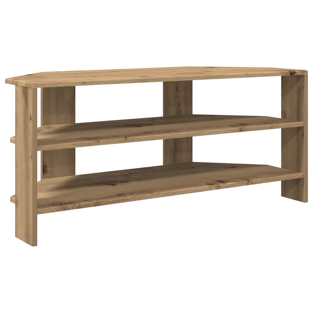HoekTVKast Artisan Eiken 102x40,5x45cm Bewerkt hout is nu te koop bij PeponiXL, paradijselijk wonen!