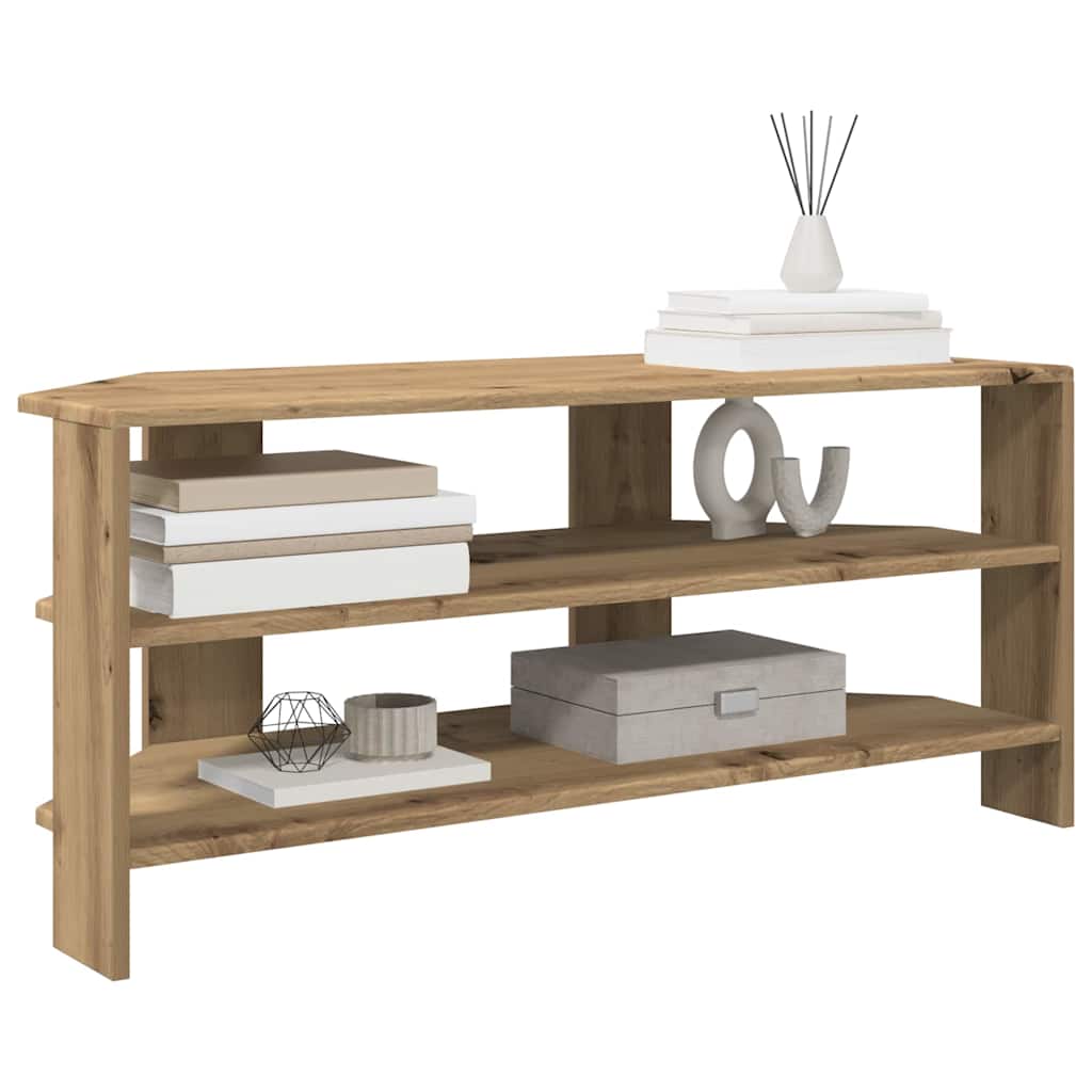 HoekTVKast Artisan Eiken 102x40,5x45cm Bewerkt hout is nu te koop bij PeponiXL, paradijselijk wonen!