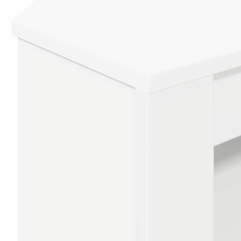 HoekTVKast Wit 102 x 40,5 x 45 cm Bewerkt hout is nu te koop bij PeponiXL, paradijselijk wonen!
