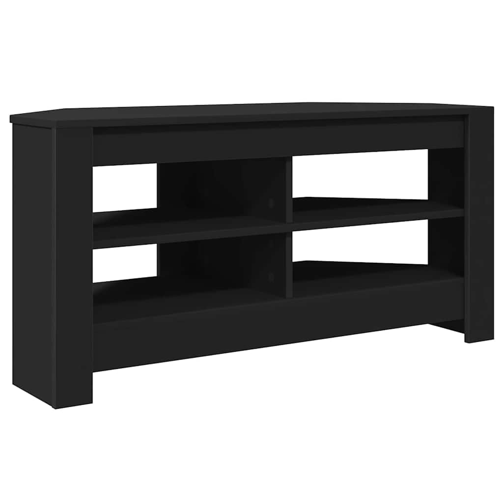 HoekTVKast Zwart 102 x 40,5 x 45 cm Bewerkt hout is nu te koop bij PeponiXL, paradijselijk wonen!